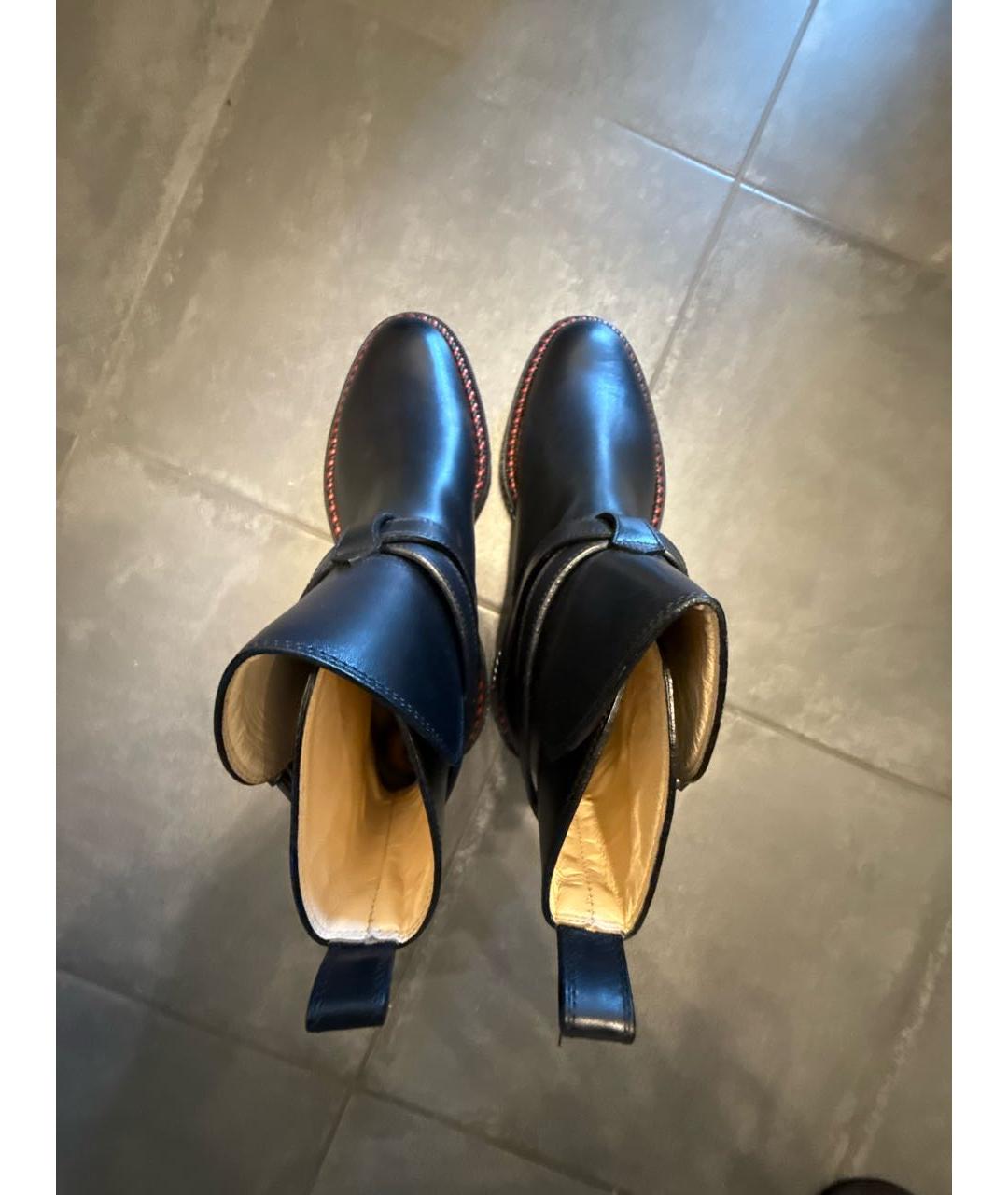CHRISTIAN LOUBOUTIN Черные кожаные ботинки, фото 3