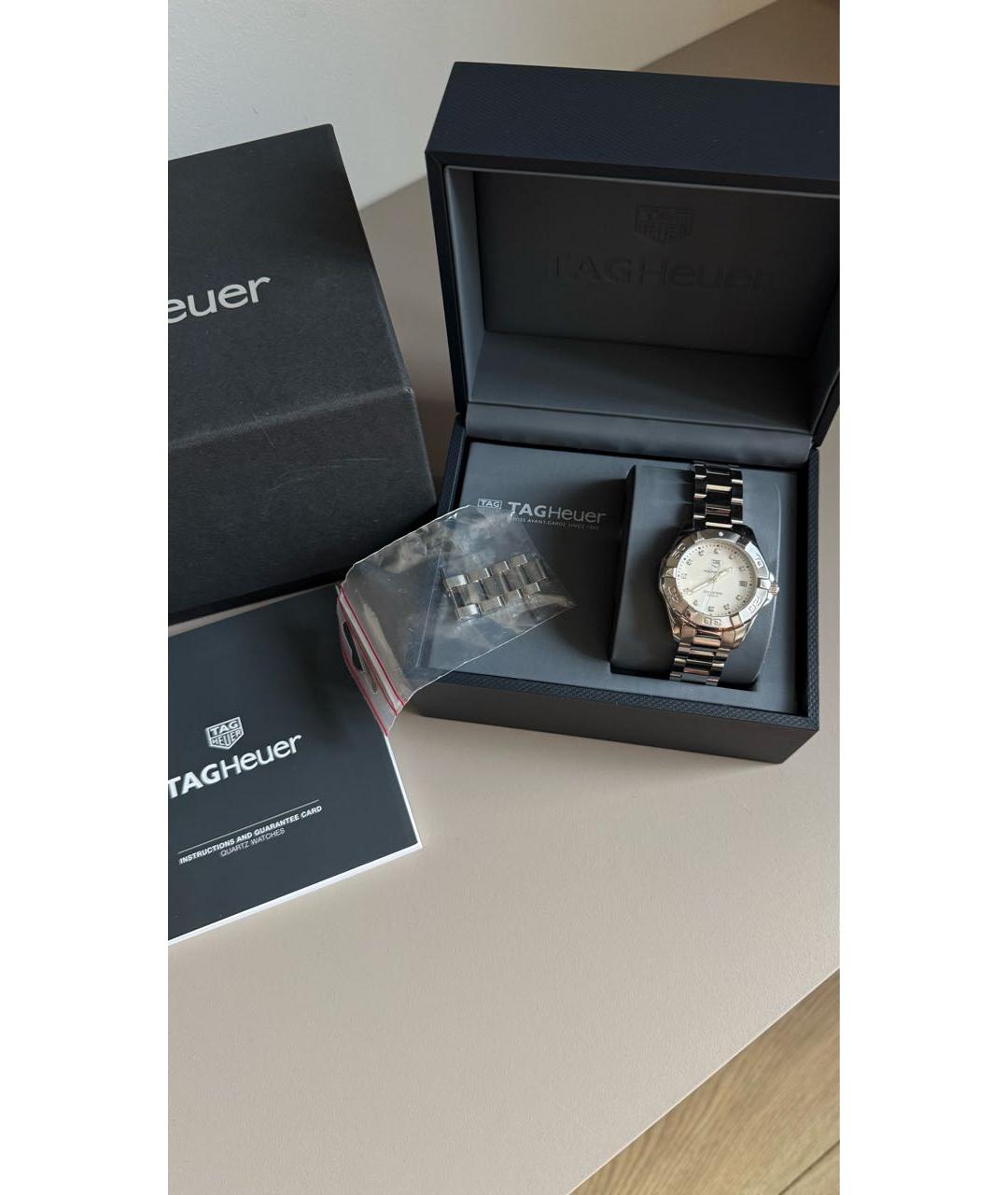TAG HEUER Серебряные металлические часы, фото 6