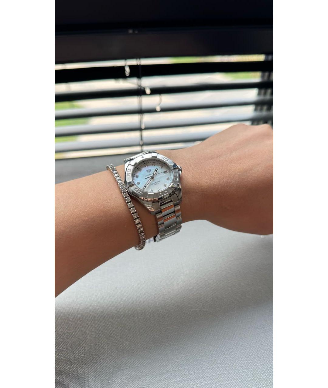 TAG HEUER Серебряные металлические часы, фото 5