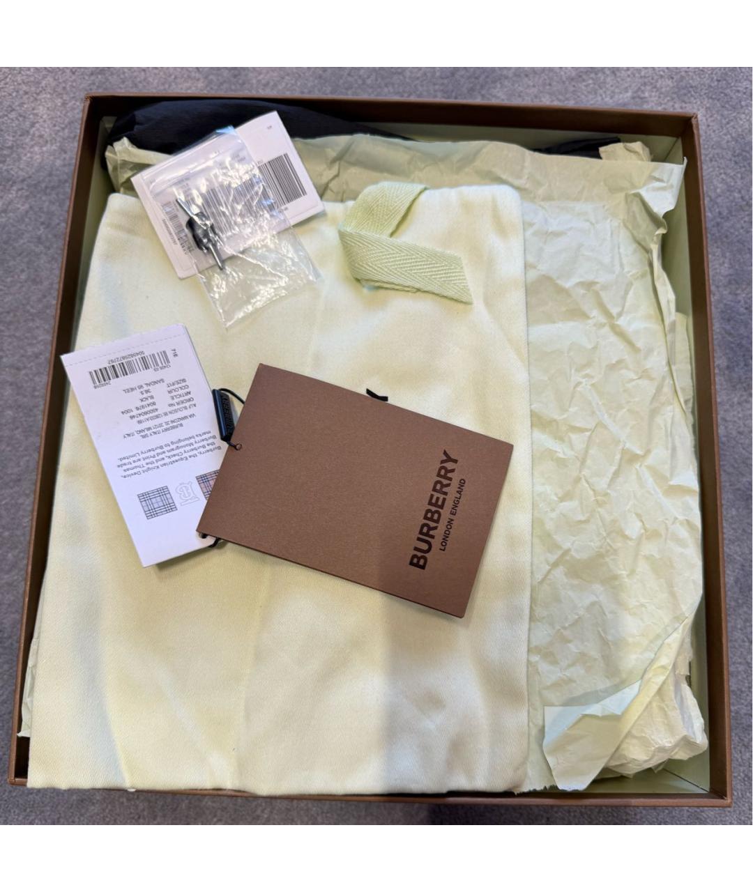 BURBERRY Черные кожаные босоножки, фото 5