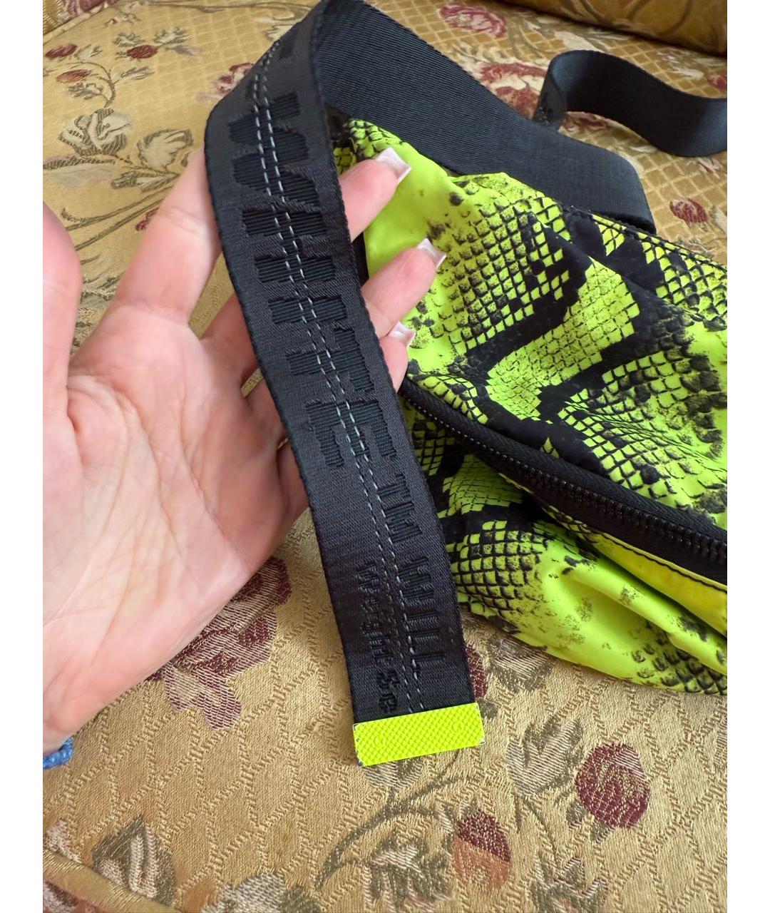 OFF-WHITE Желтая поясная сумка, фото 3
