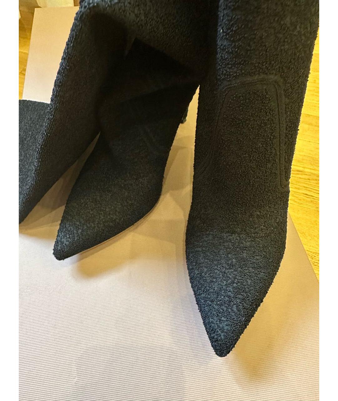 GIANVITO ROSSI Черные текстильные ботфорты, фото 3