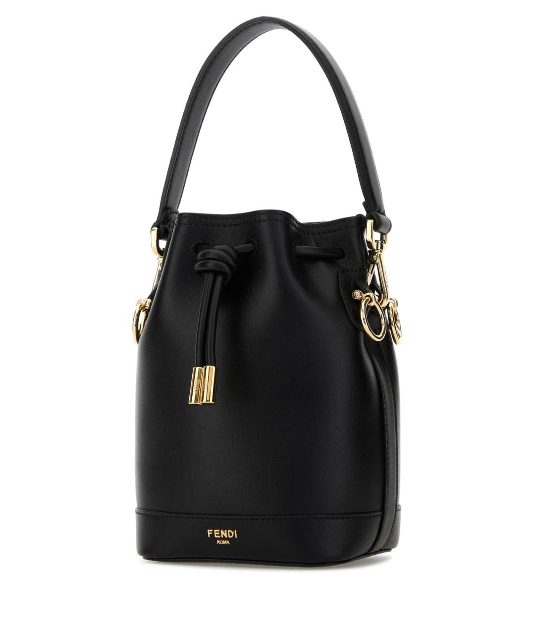 FENDI Черная кожаная сумка тоут, фото 2