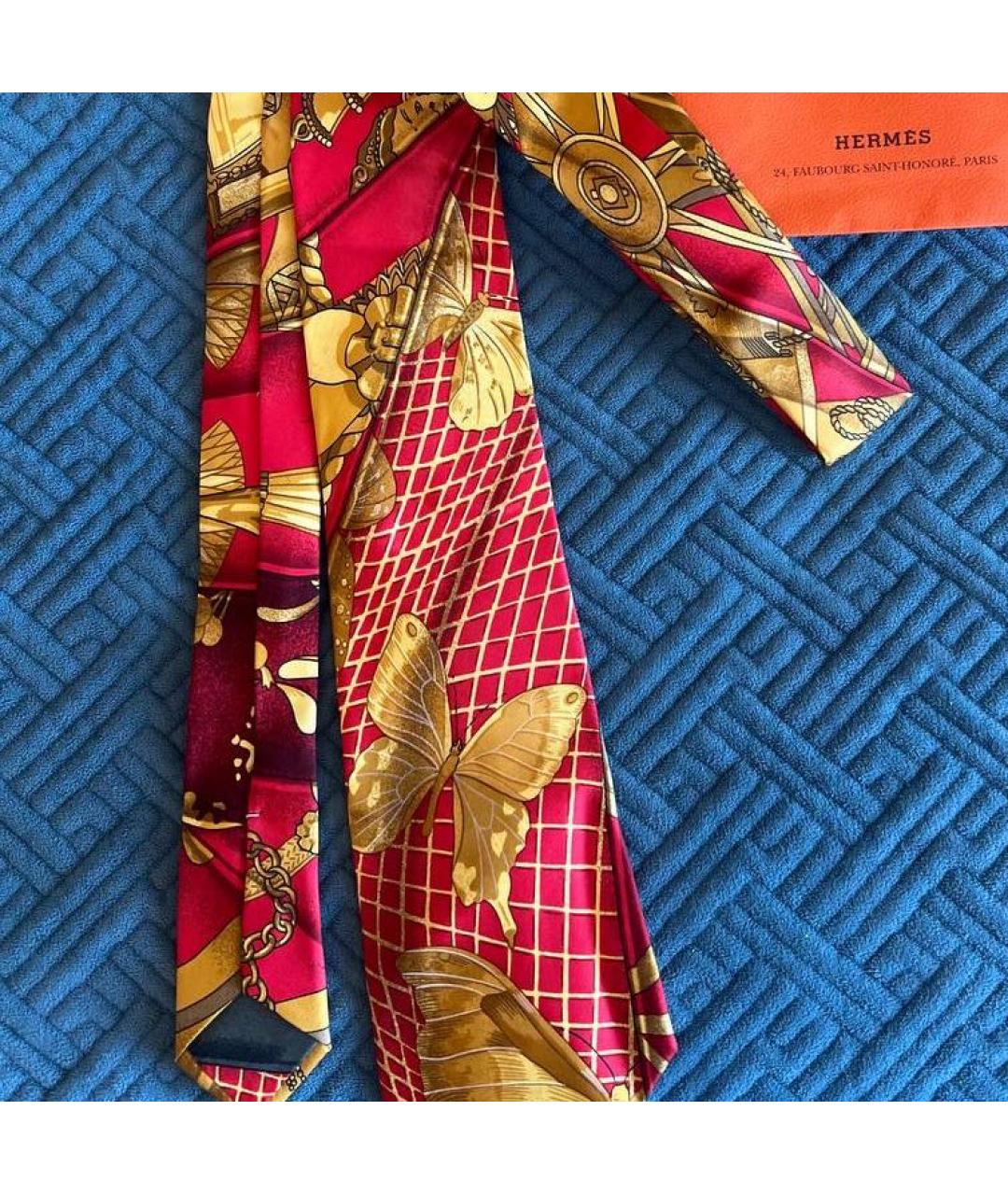 HERMES Мульти шелковый галстук, фото 2