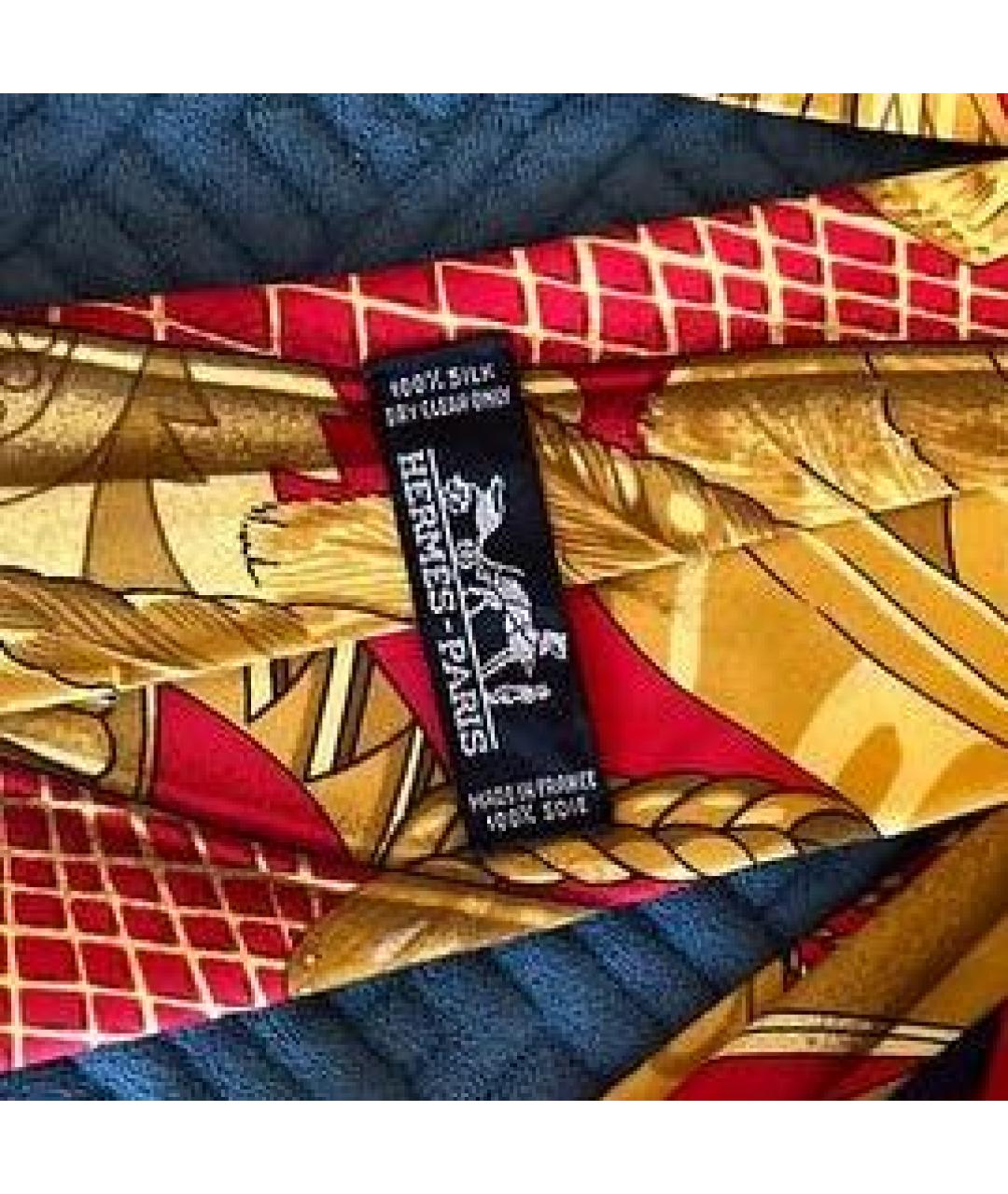 HERMES Мульти шелковый галстук, фото 3