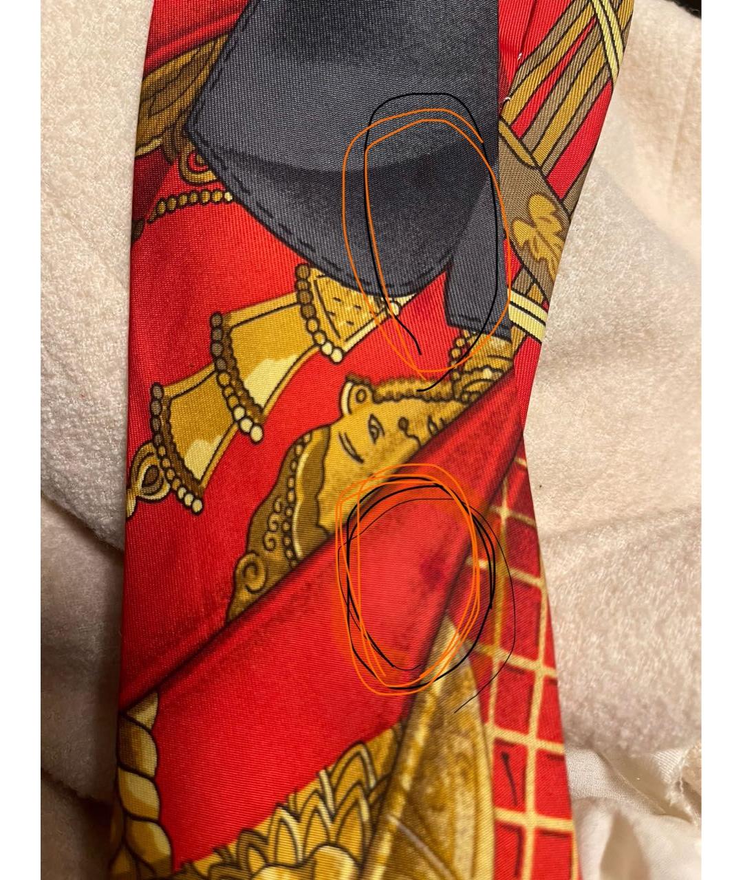 HERMES Мульти шелковый галстук, фото 5