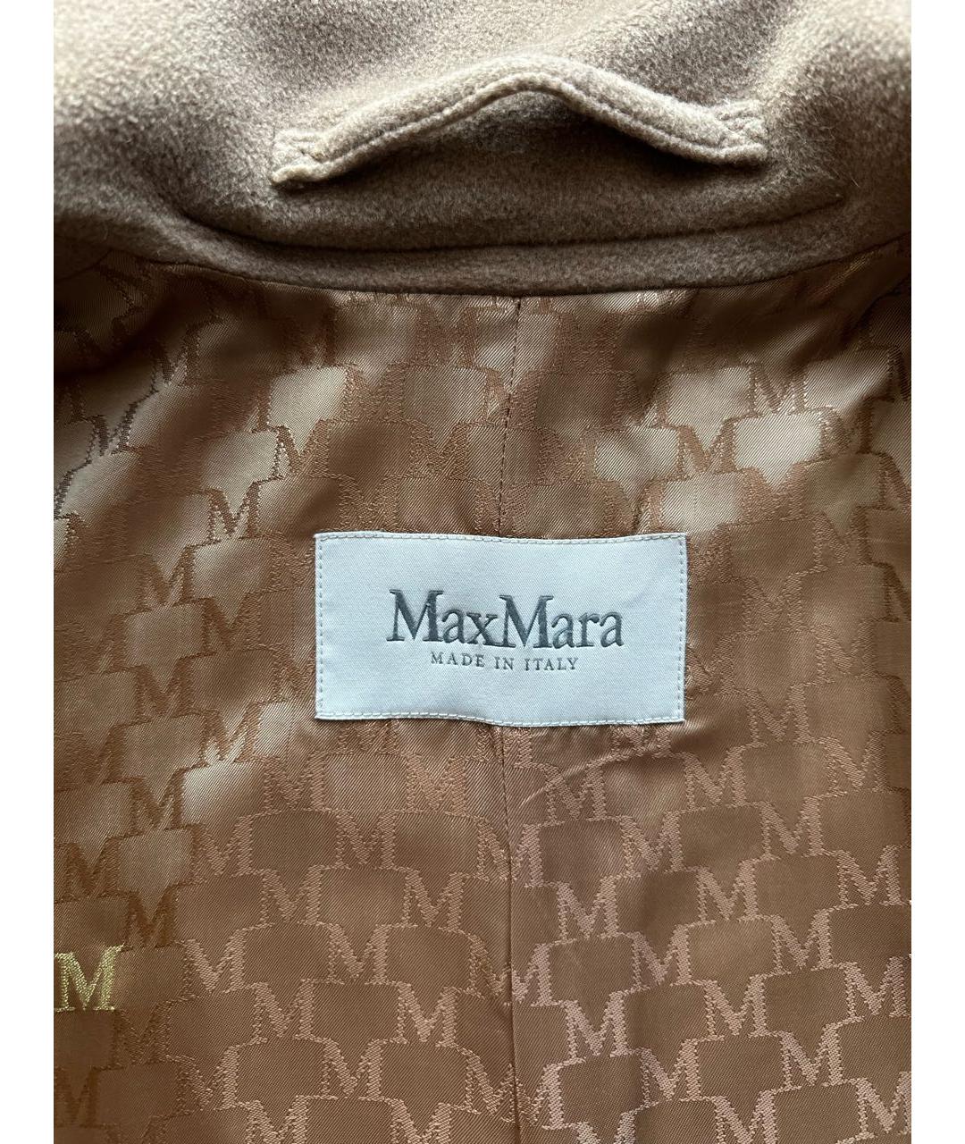 MAX MARA Бежевое шерстяное пальто, фото 3