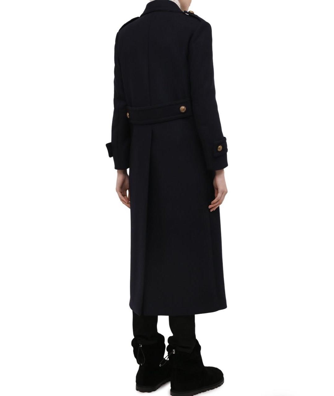 MIU MIU Темно-синее шерстяное пальто, фото 7