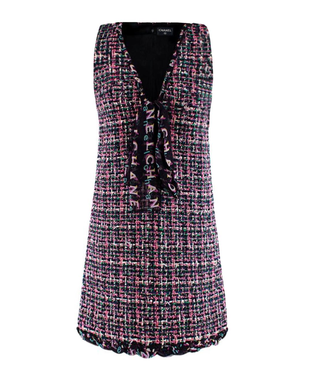 CHANEL Мульти твидовое платье, фото 10