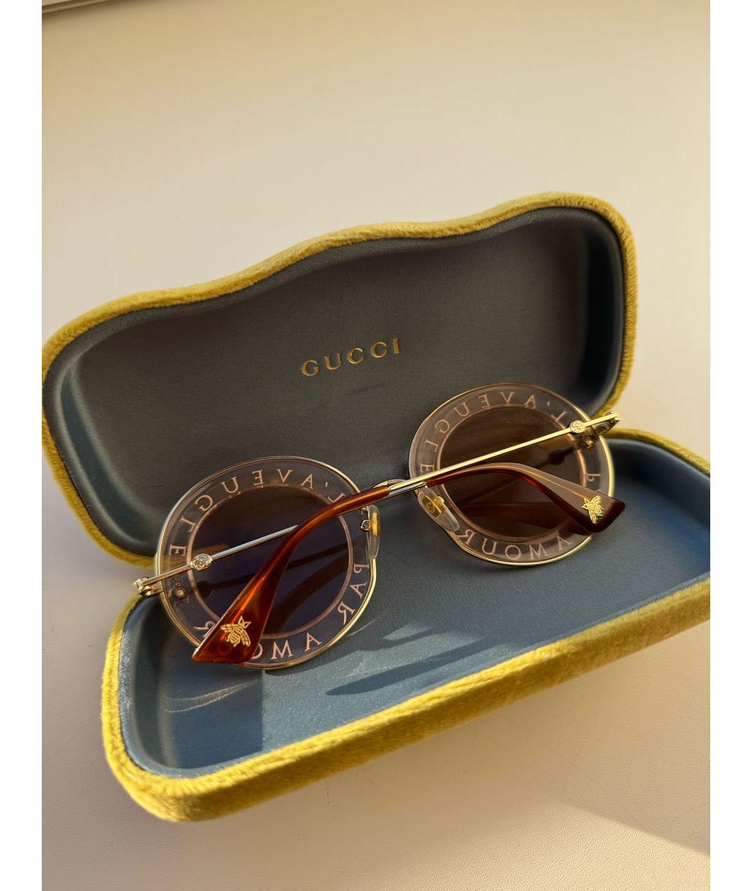 GUCCI Пластиковые солнцезащитные очки, фото 2