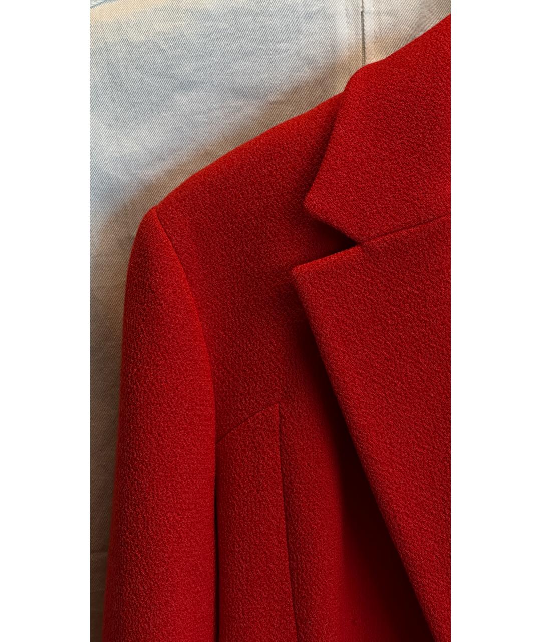 CHRISTIAN DIOR Красное шерстяное пальто, фото 4