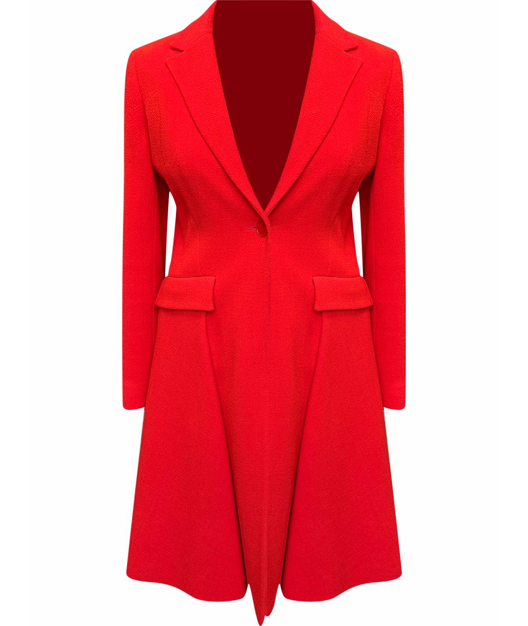 CHRISTIAN DIOR Красное шерстяное пальто, фото 1