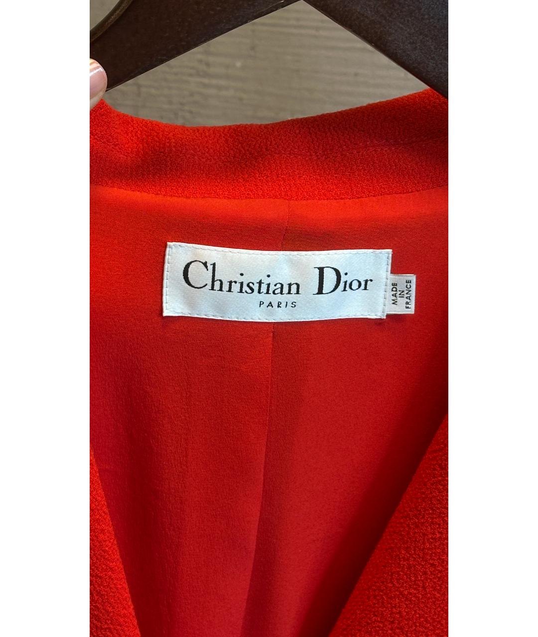 CHRISTIAN DIOR Красное шерстяное пальто, фото 3