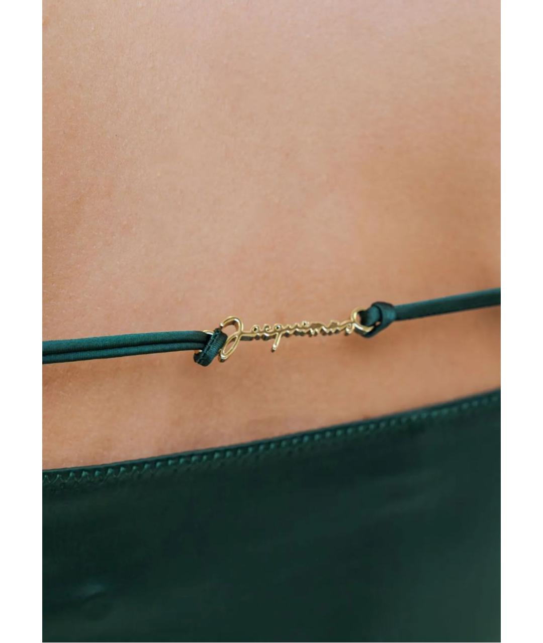 JACQUEMUS Зеленые вискозное коктейльное платье, фото 3