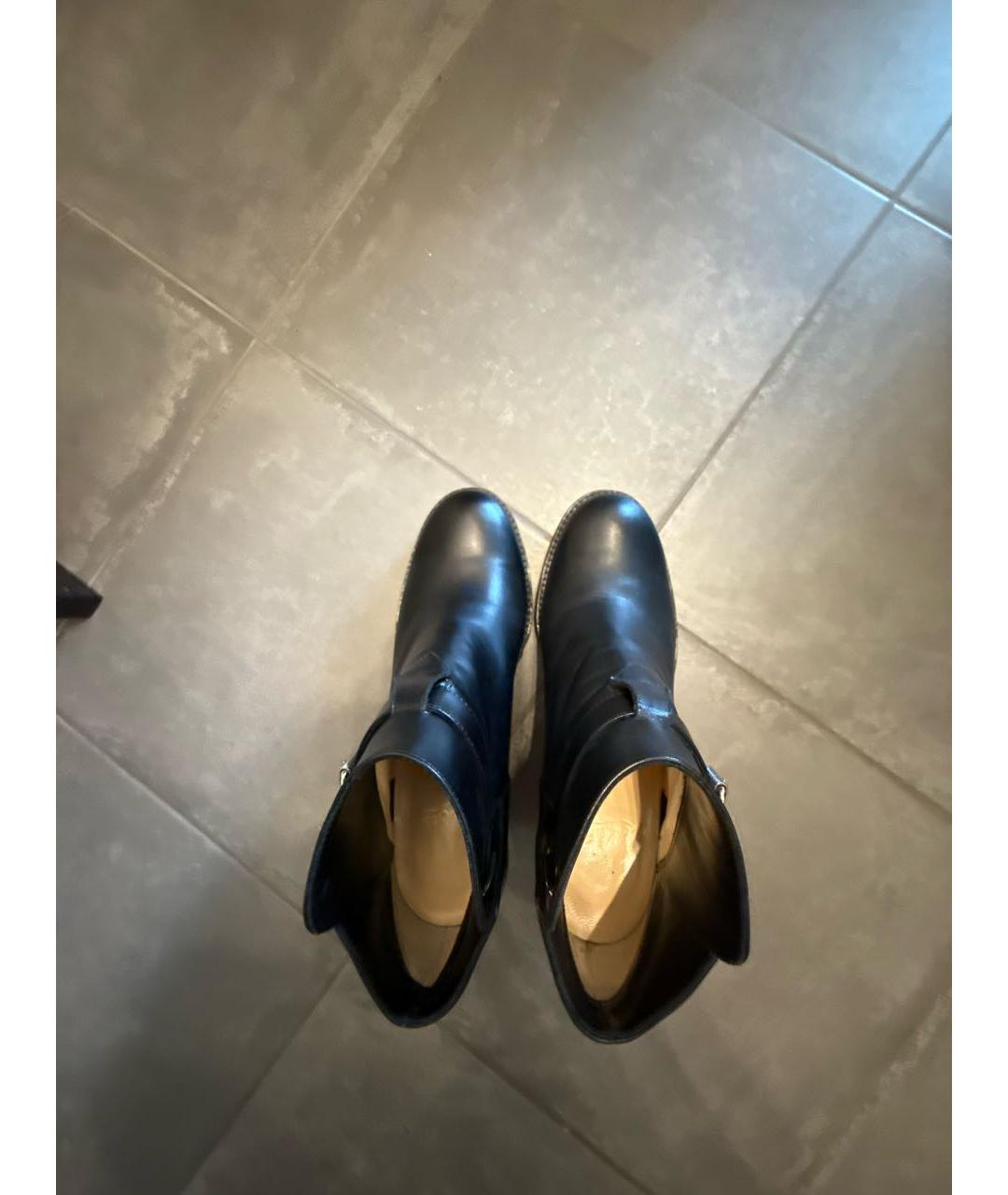 CHRISTIAN LOUBOUTIN Черные кожаные ботинки, фото 3