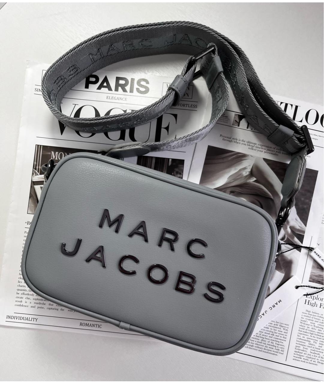 MARC JACOBS Серая кожаная сумка через плечо, фото 9