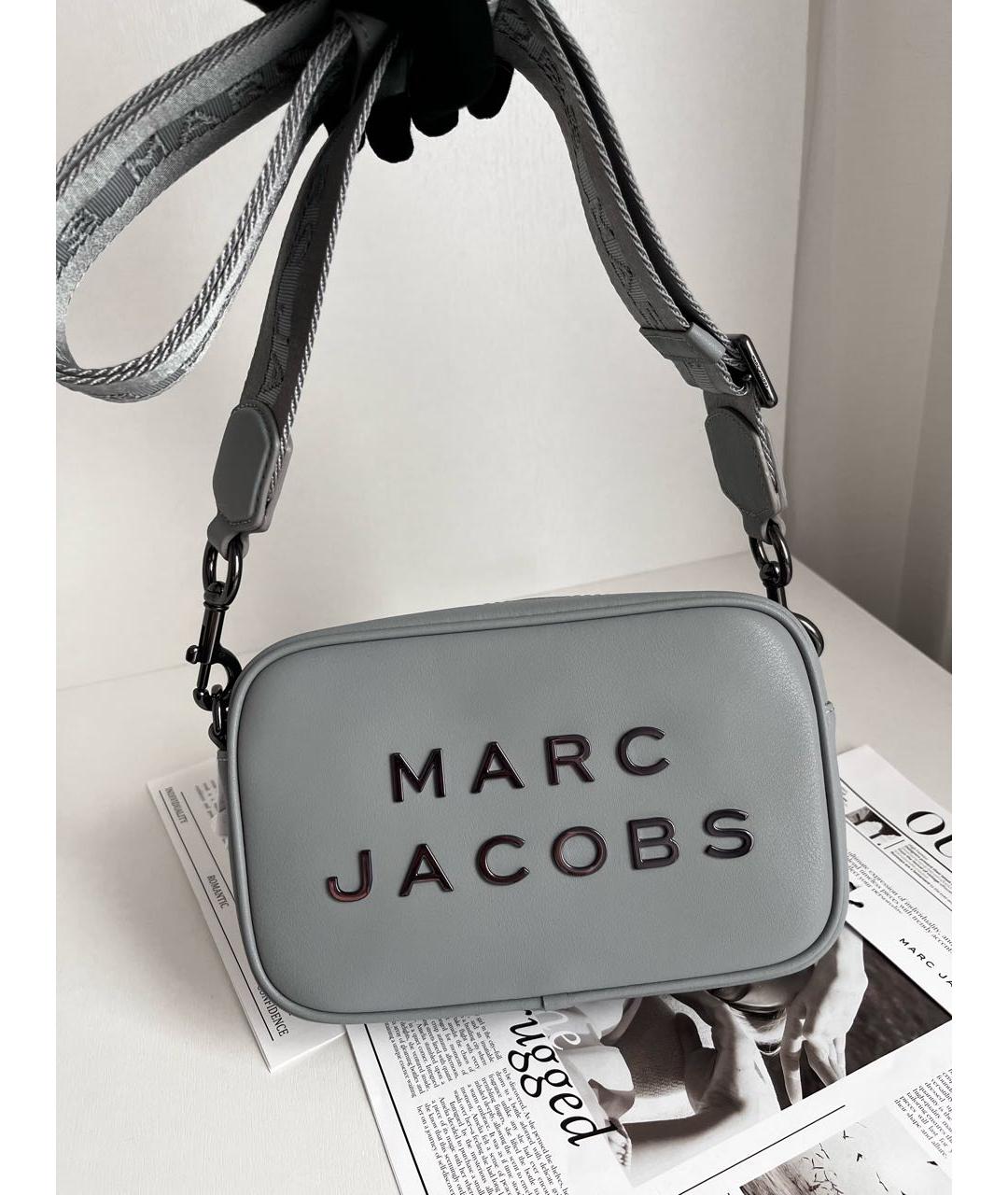 MARC JACOBS Серая кожаная сумка через плечо, фото 8