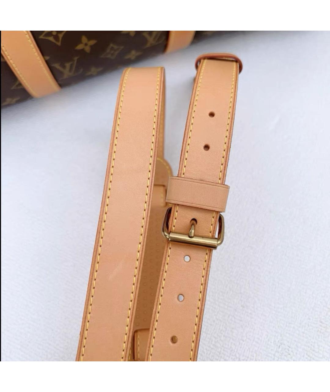 LOUIS VUITTON Коричневая кожаная дорожная/спортивная сумка, фото 7