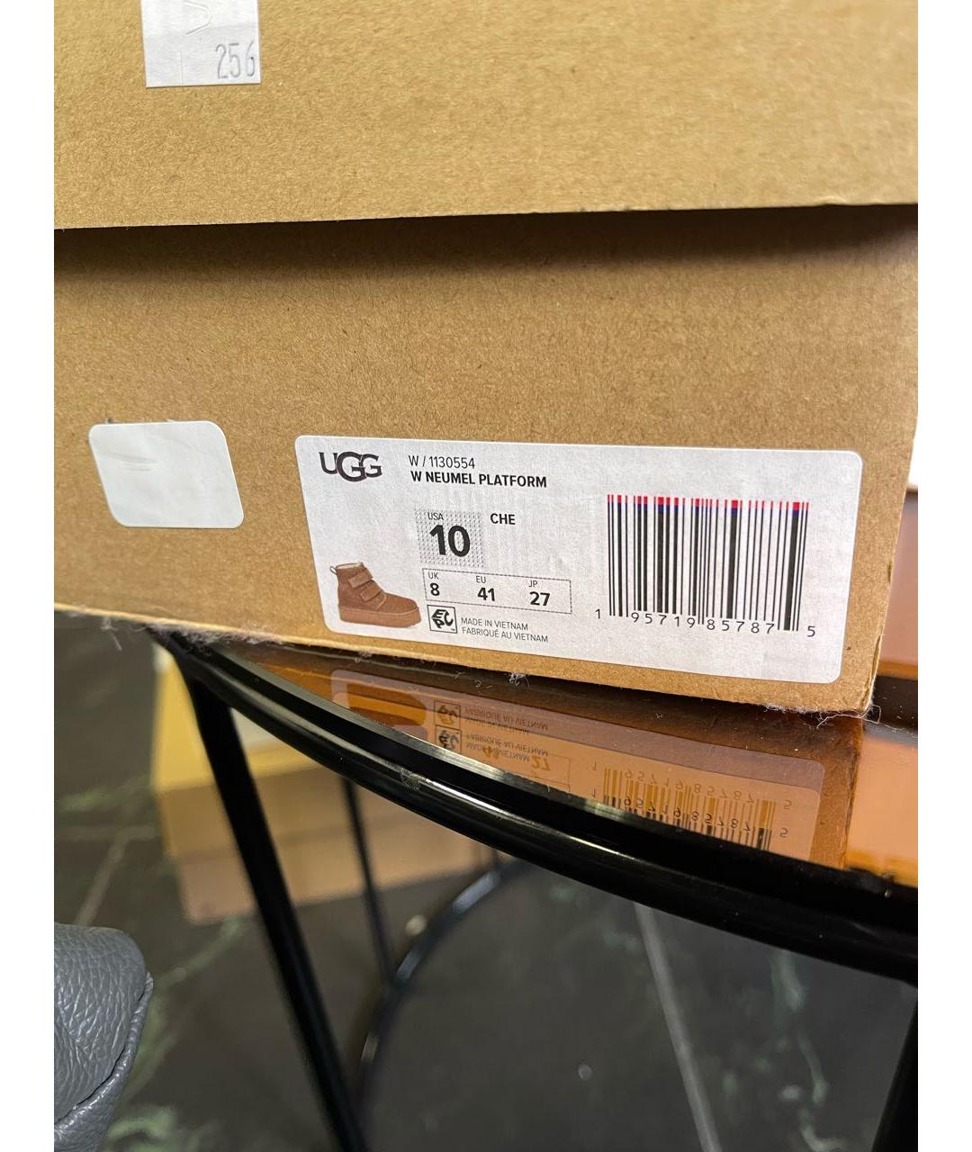 UGG AUSTRALIA Коричневые замшевые ботинки, фото 3