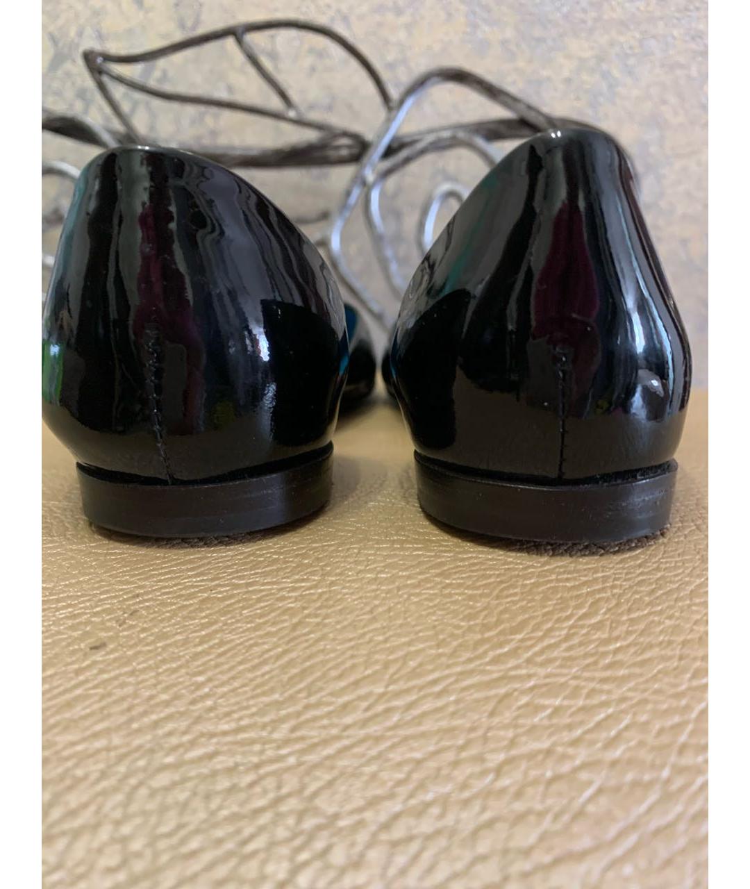 BOTTEGA VENETA Черные балетки из лакированной кожи, фото 4