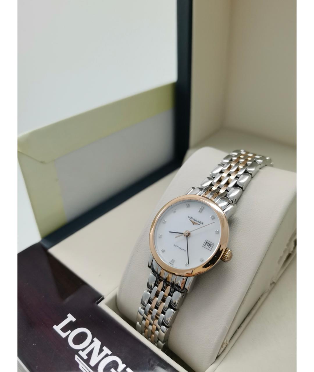 LONGINES Белые часы из розового золота, фото 3