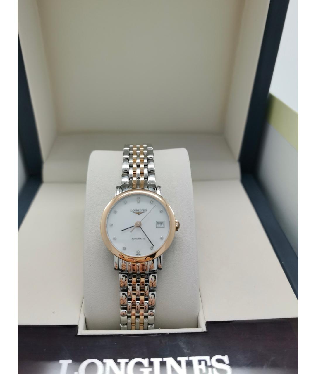 LONGINES Белые часы из розового золота, фото 7