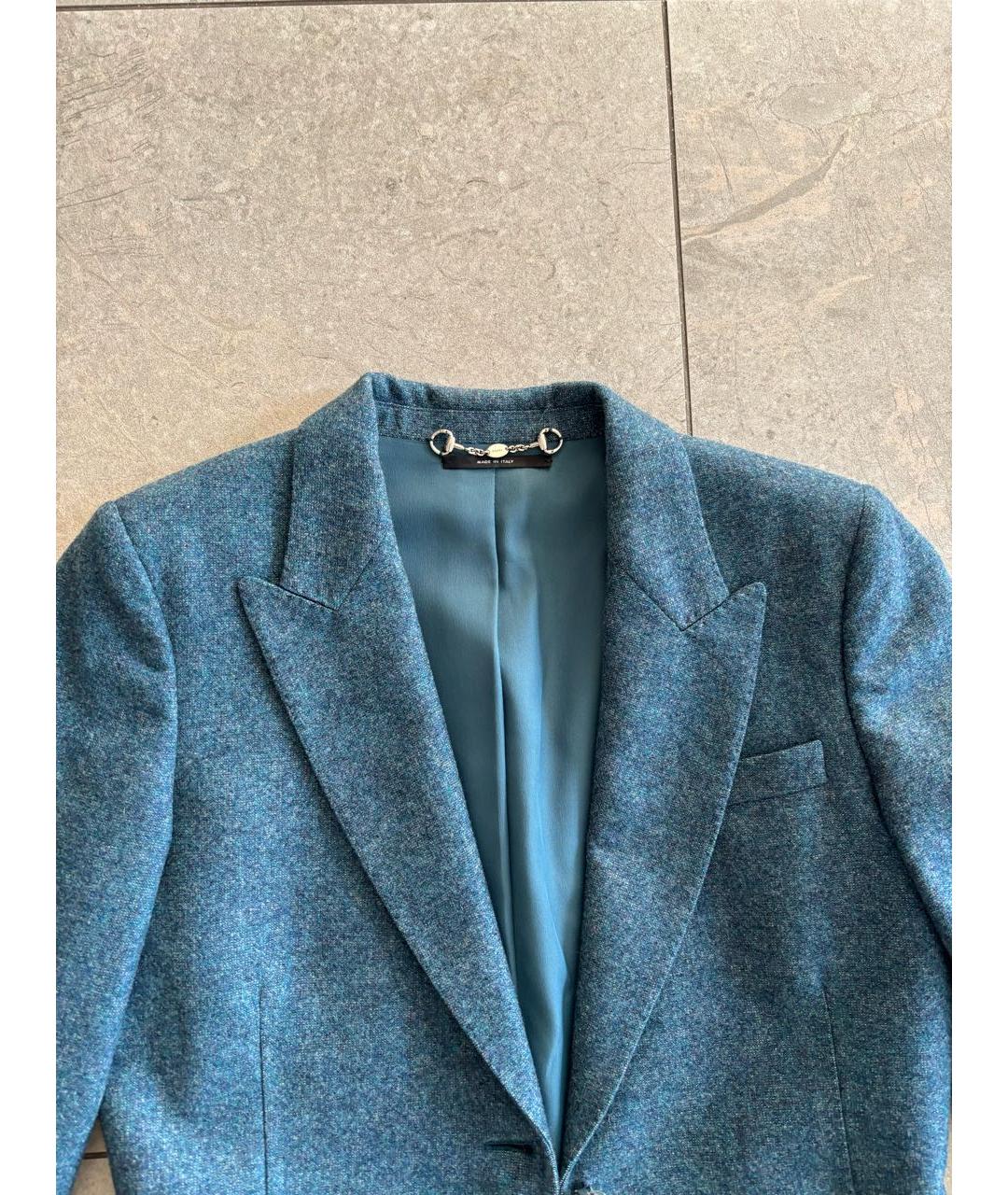 GUCCI Синий костюм с брюками, фото 2