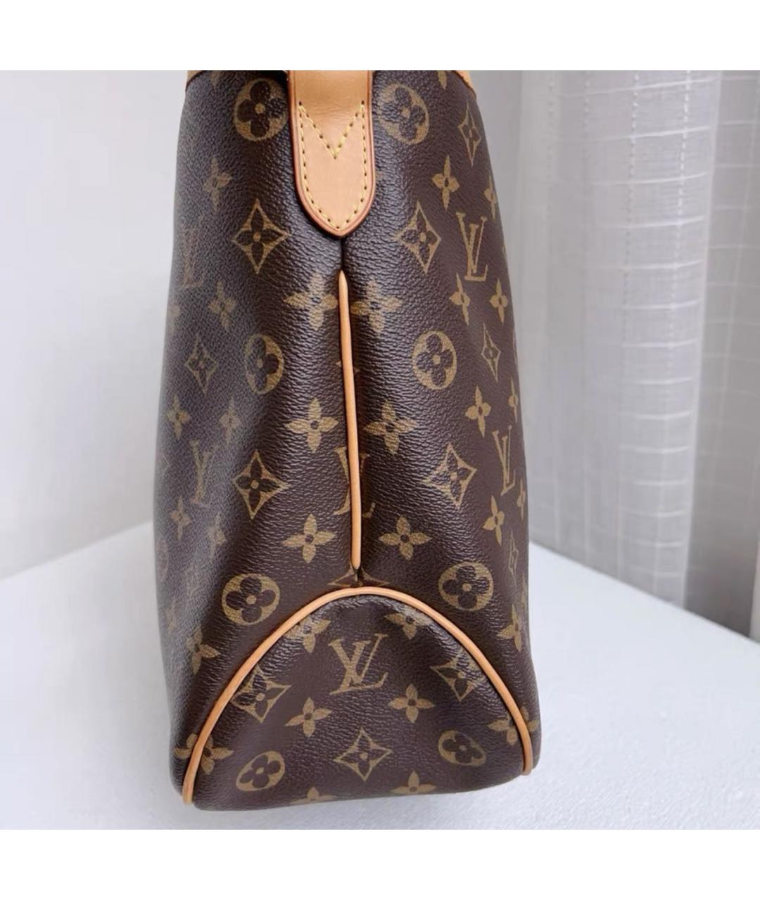 LOUIS VUITTON Коричневая кожаная сумка тоут, фото 3
