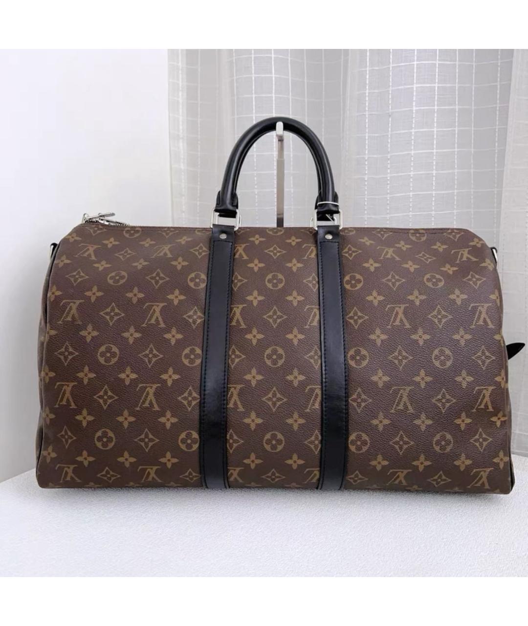 LOUIS VUITTON Коричневая кожаная дорожная/спортивная сумка, фото 2