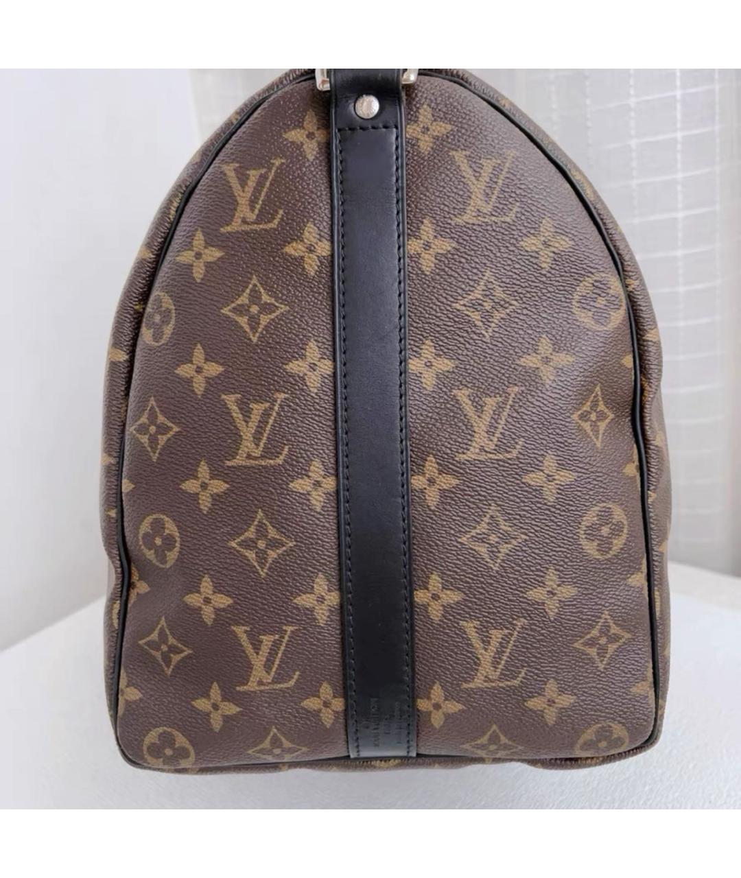 LOUIS VUITTON Коричневая кожаная дорожная/спортивная сумка, фото 4