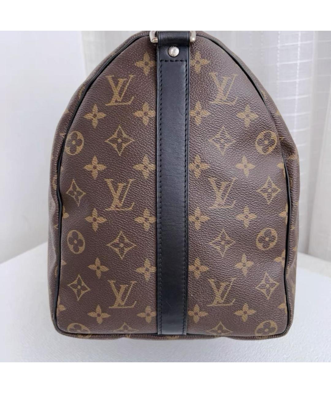 LOUIS VUITTON Коричневая кожаная дорожная/спортивная сумка, фото 3