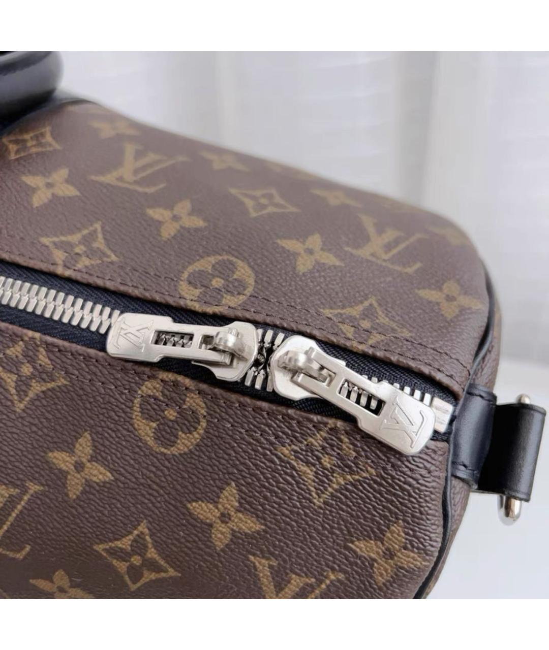 LOUIS VUITTON Коричневая кожаная дорожная/спортивная сумка, фото 7