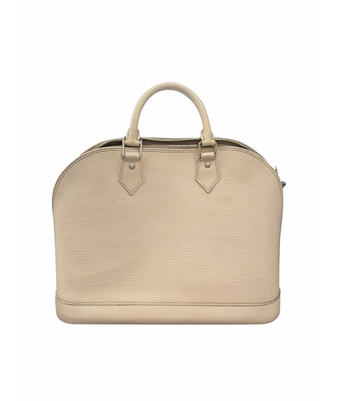 LOUIS VUITTON Белая кожаная сумка с короткими ручками, фото 1