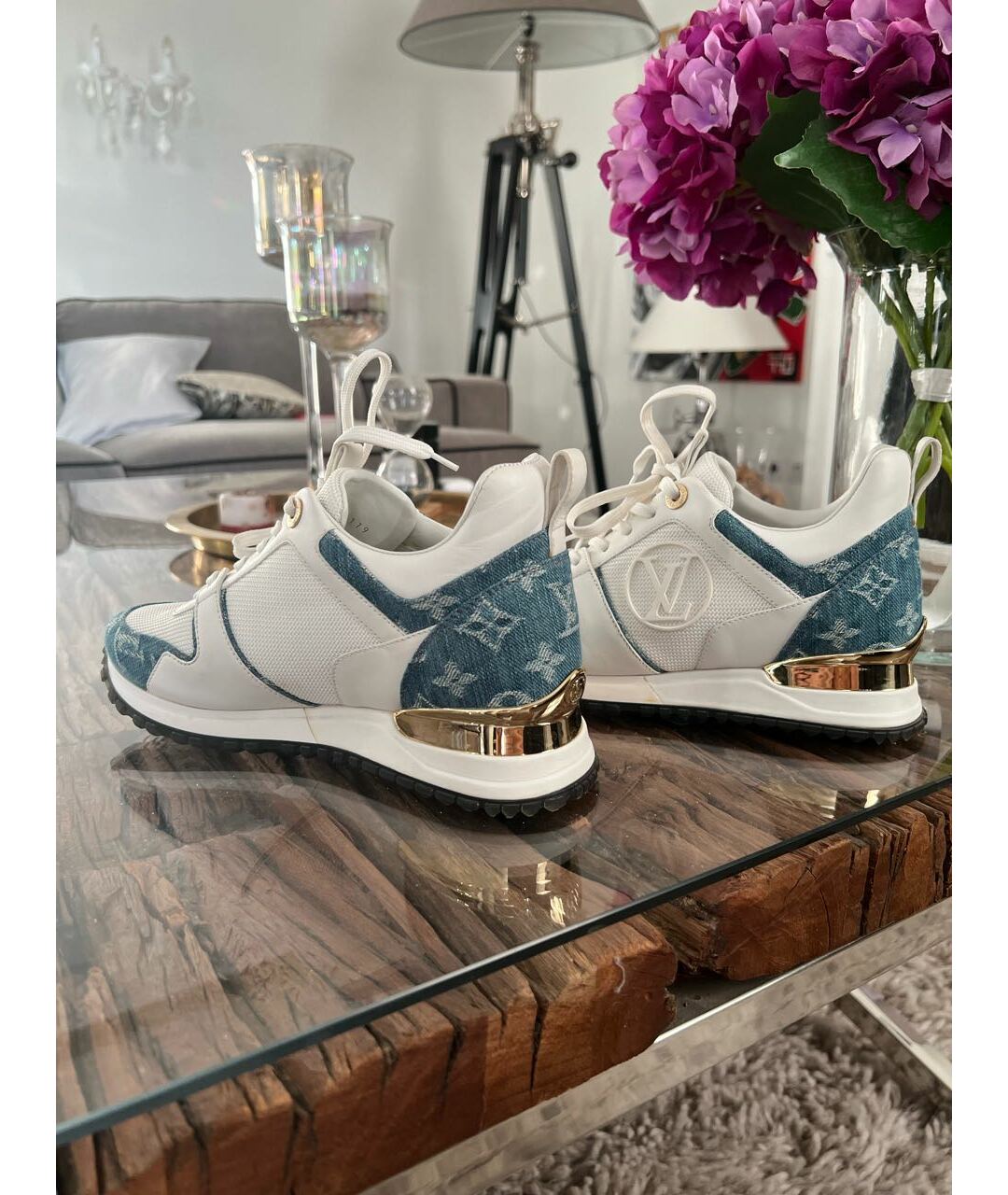 LOUIS VUITTON Белые кожаные кроссовки, фото 6