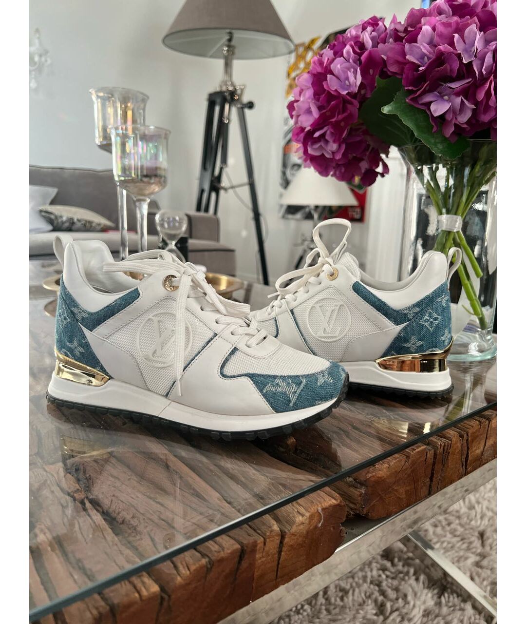 LOUIS VUITTON Белые кожаные кроссовки, фото 5