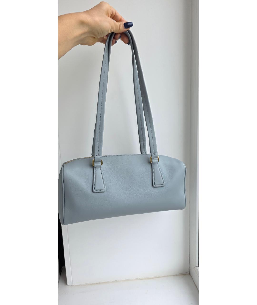 PRADA Голубая кожаная сумка через плечо, фото 4