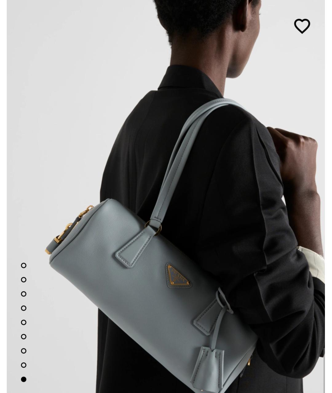 PRADA Голубая кожаная сумка через плечо, фото 2