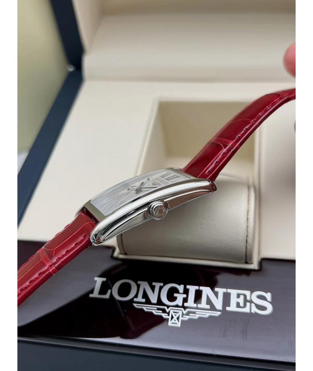 LONGINES Белые стальные часы, фото 4