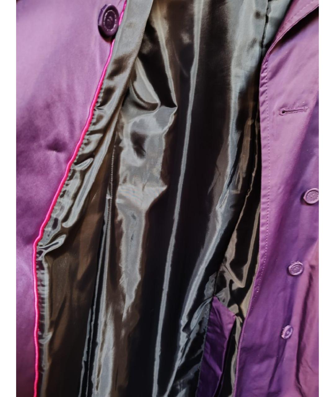 ESCADA Фиолетовый полиэстеровый тренч/плащ, фото 7