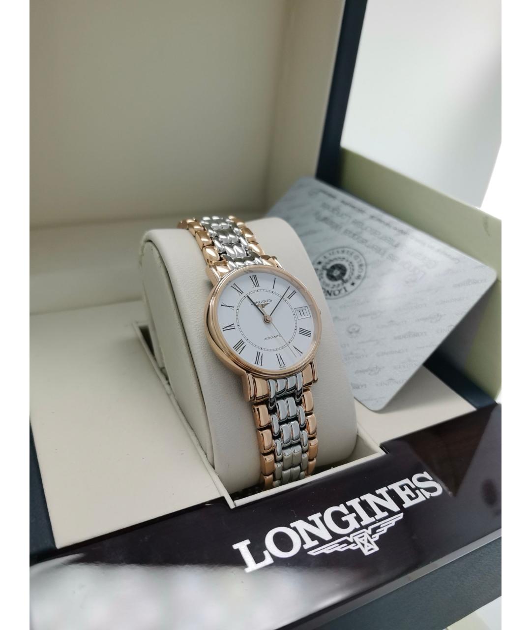 LONGINES Белые металлические часы, фото 2