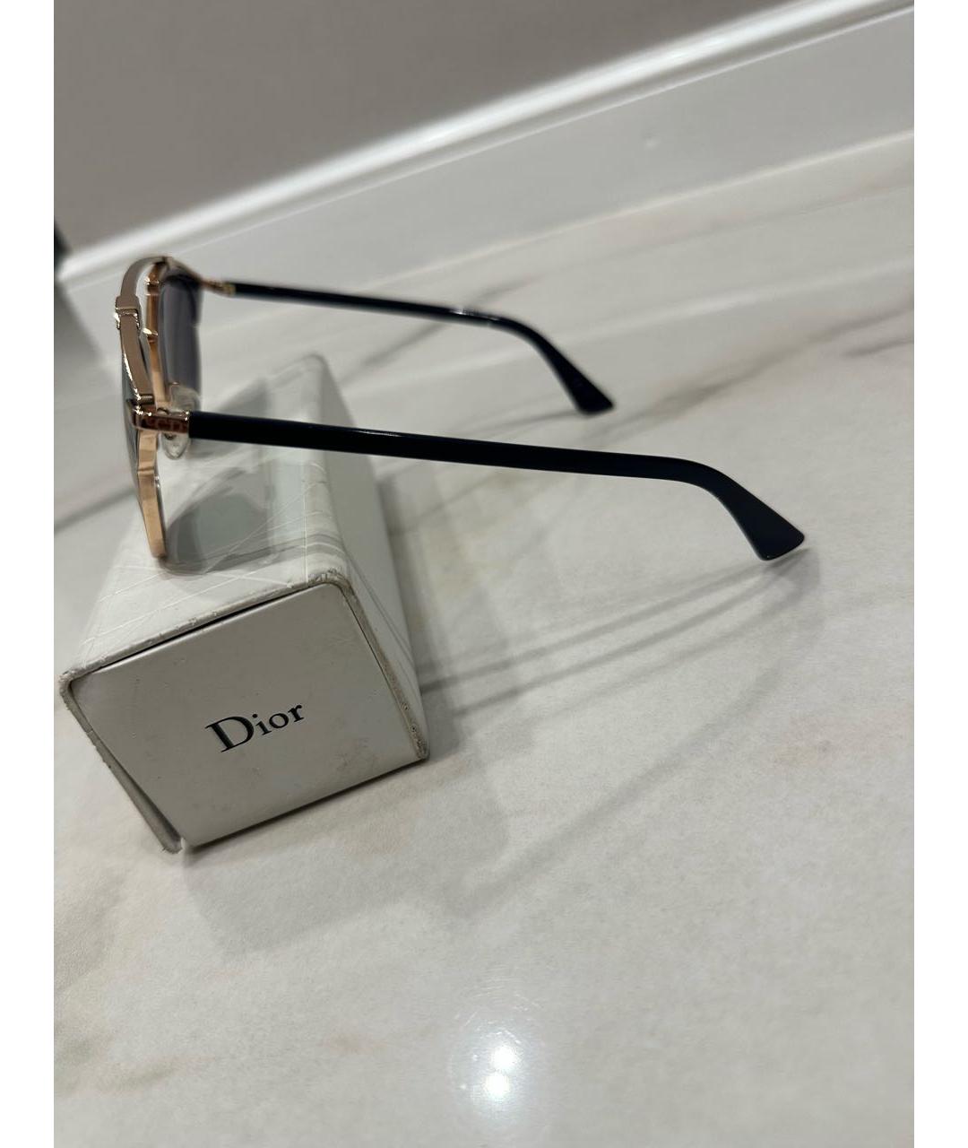 CHRISTIAN DIOR Темно-синие металлические солнцезащитные очки, фото 3