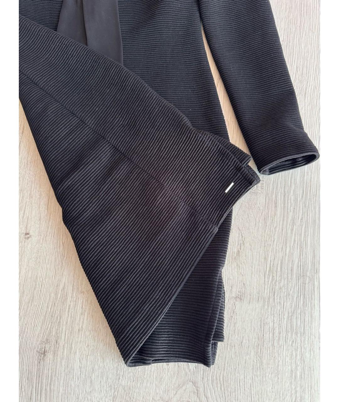 HUGO BOSS Черное хлопко-эластановое повседневное платье, фото 6