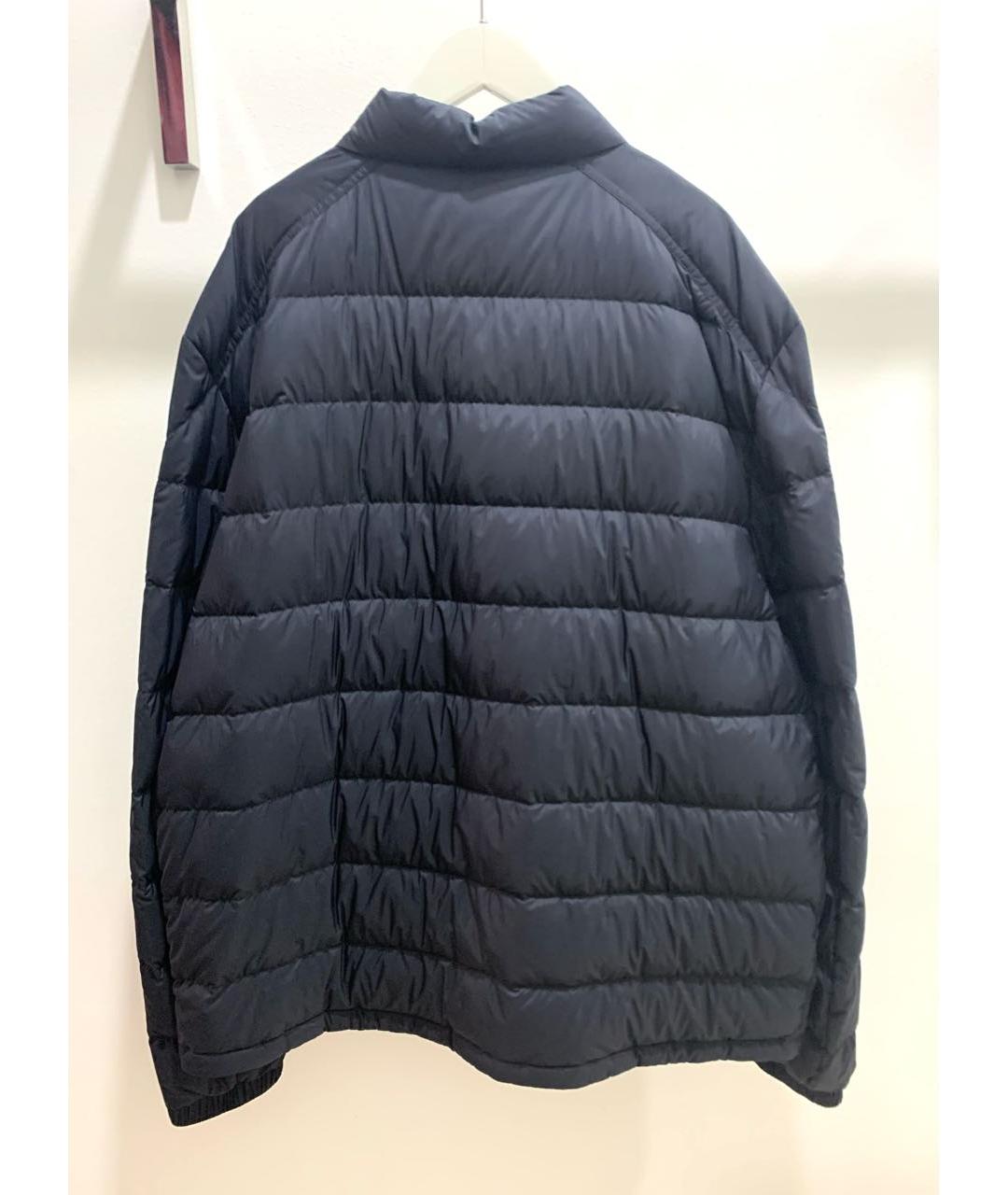 MONCLER Темно-синий полиэстеровый пуховик, фото 2