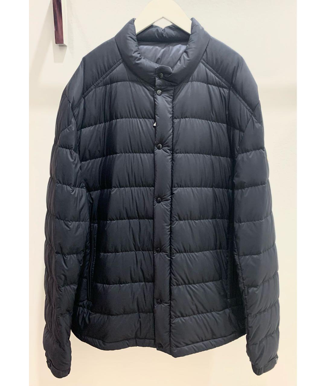 MONCLER Темно-синий полиэстеровый пуховик, фото 7