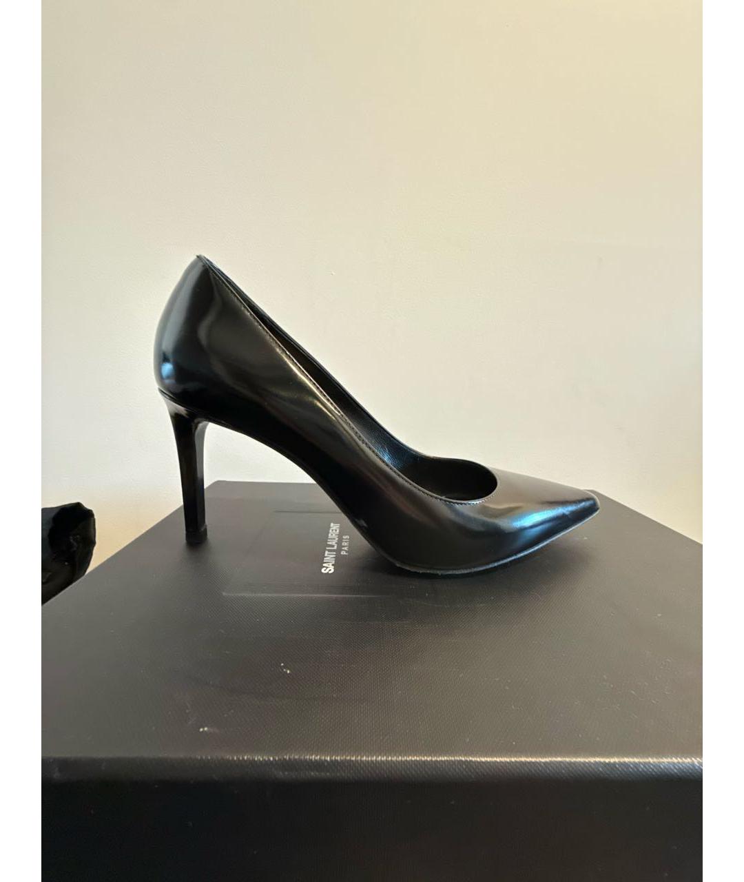 SAINT LAURENT Черные кожаные туфли, фото 7