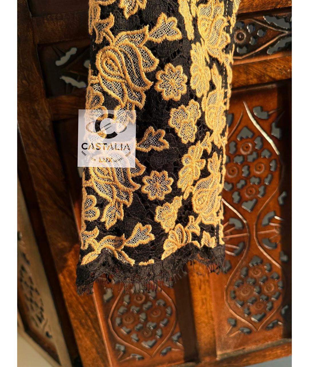 CHANEL Золотые хлопковые прямые брюки, фото 8