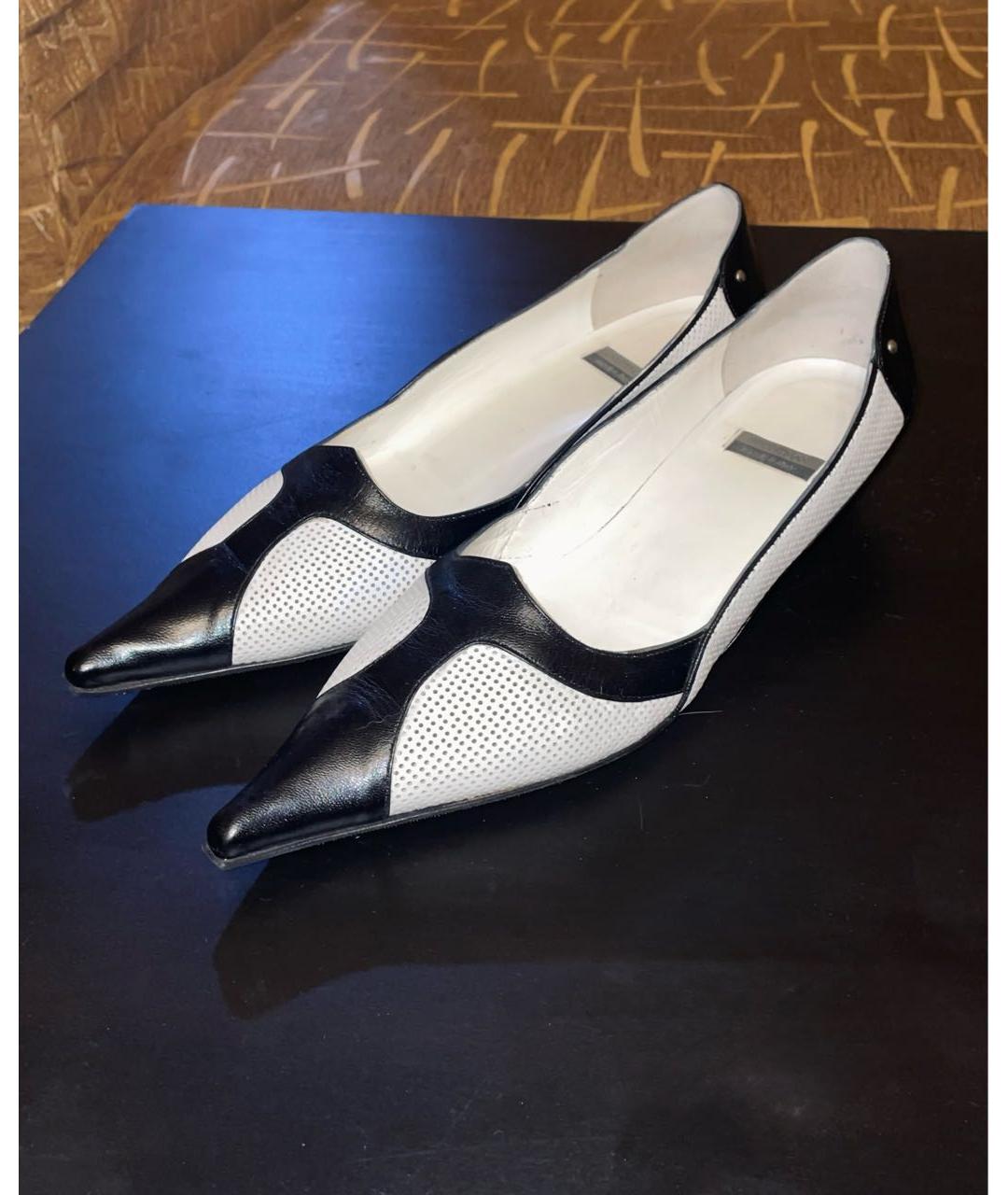 SPORTMAX Белые кожаные туфли, фото 2