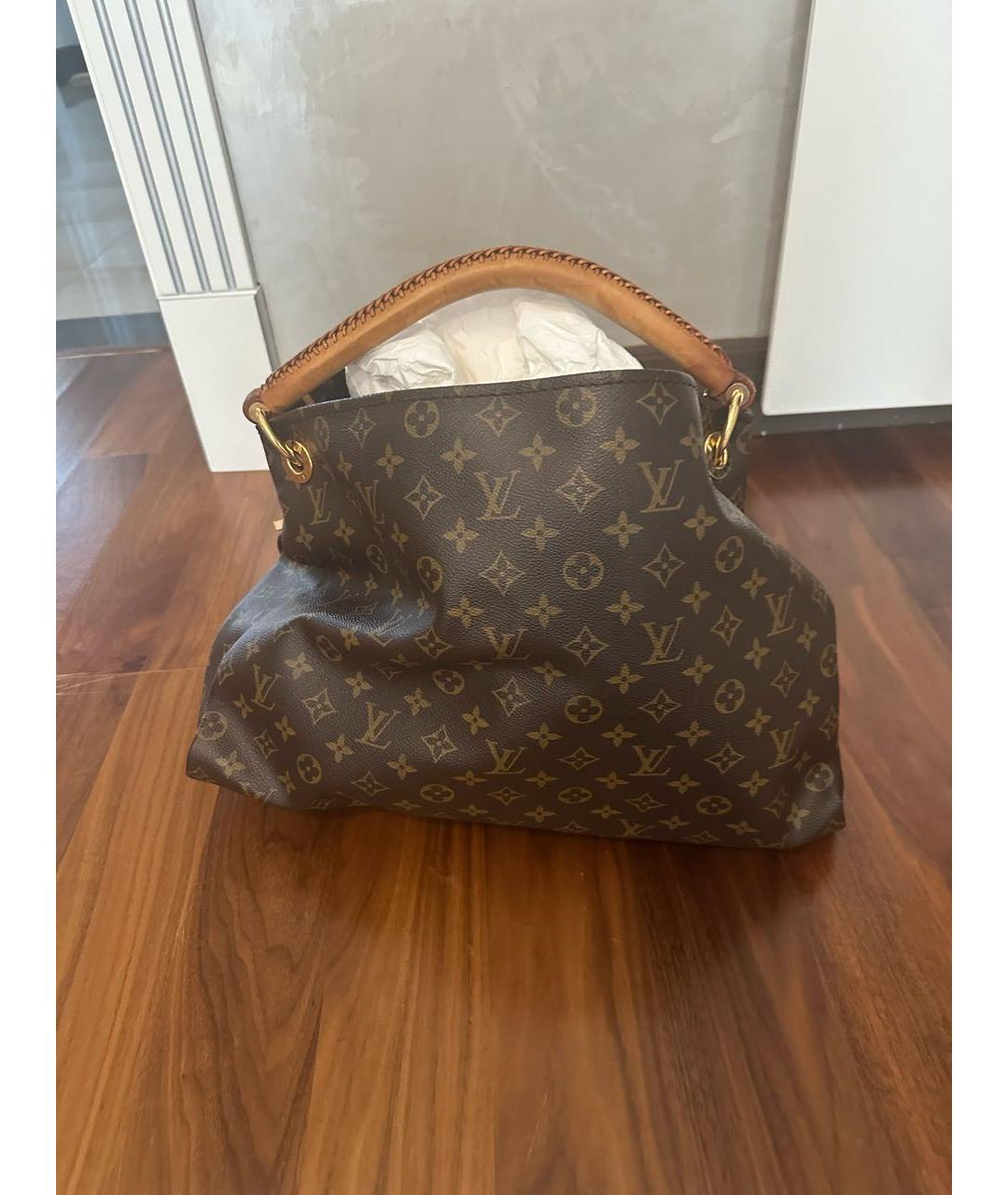 LOUIS VUITTON Коричневая кожаная дорожная/спортивная сумка, фото 2