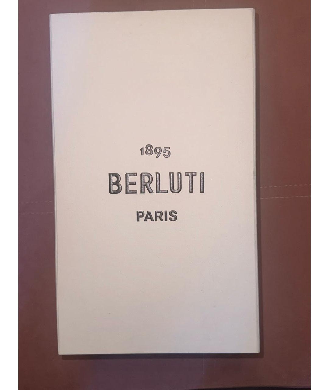 BERLUTI Серые кожаные низкие кроссовки / кеды, фото 7