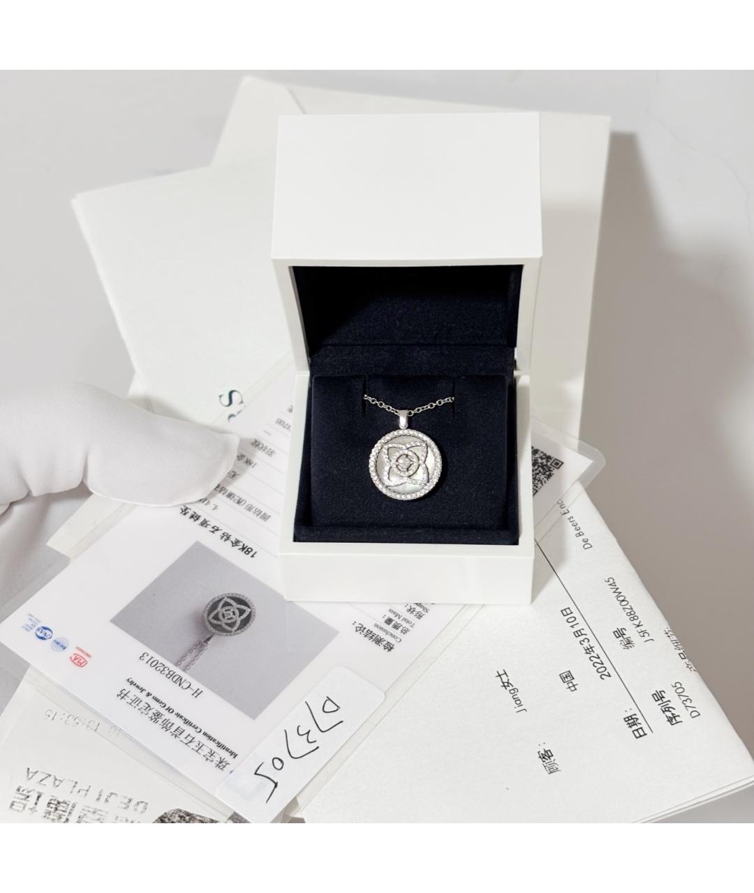 DE BEERS Серебряное колье из белого золота, фото 9